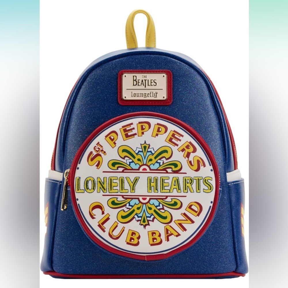 Loungefly The Beatles Sgt Pepper Mini Backpack - Blue  NWT